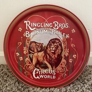 Vintage Ringling Bros. Barnum & Bailey Circus World Serving Tray 10 3/4" Rare